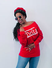 Load image into Gallery viewer, Off the Shoulder Red Delta Top
