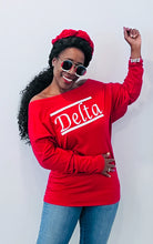 Load image into Gallery viewer, Off the Shoulder Red Delta Top
