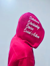 Load image into Gallery viewer, Sisterhood, Scholarship, Service, and Social Action Sweatshirt
