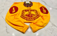 Load image into Gallery viewer, Delta Sigma Theta Gold Enhanced Sweatshirt with 1913 Arm Detail
